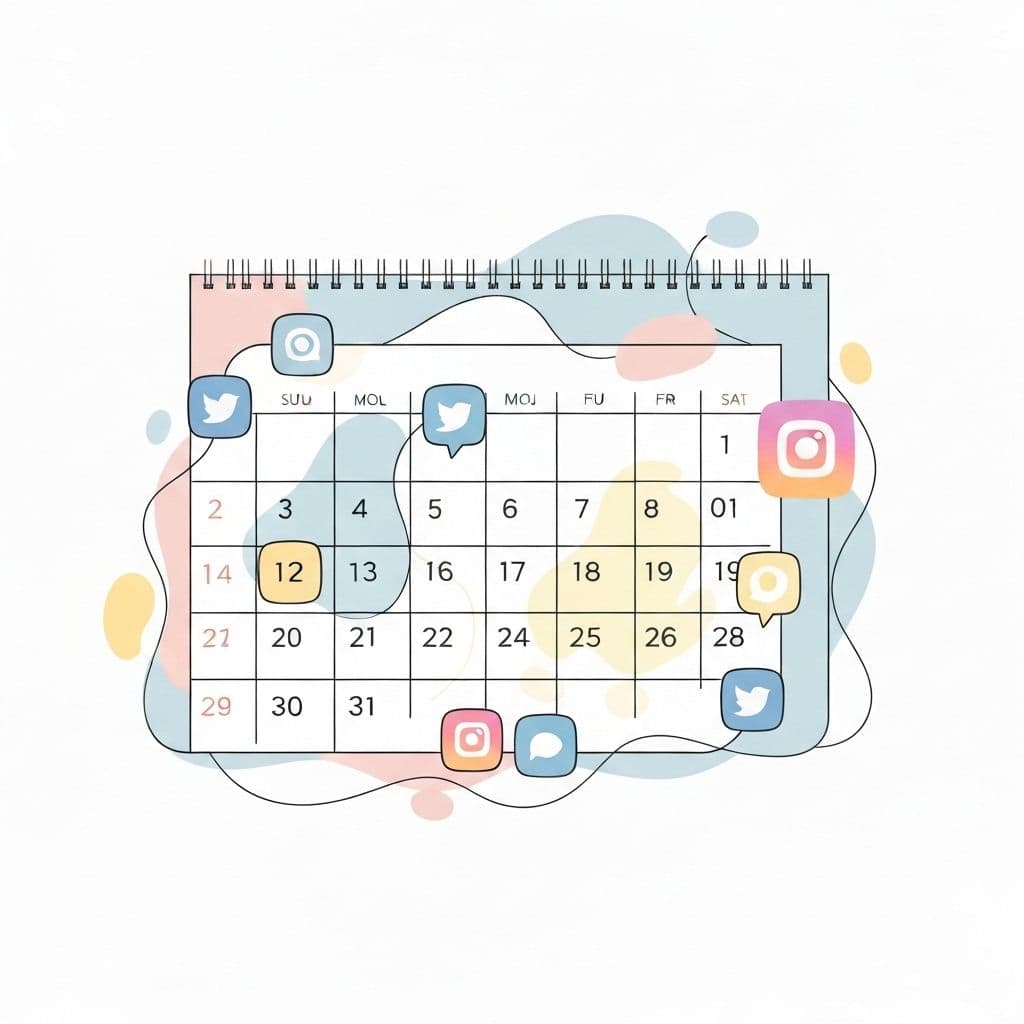Organische kalender illustratie